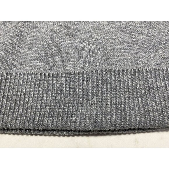 Cashmere Knit Hat Gray Ribbed Fold-Over Cuff One Size Phenix Ultra Soft NEW - Picture 2 of 3